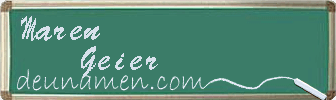 Maren Geier Visitenkarte